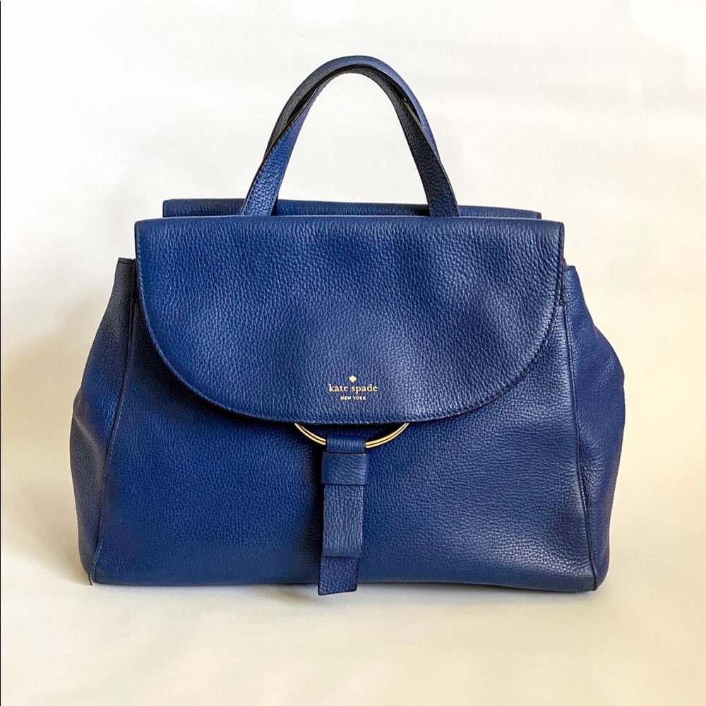 Kate Spade New York Navy Satchel with Side Flaps
